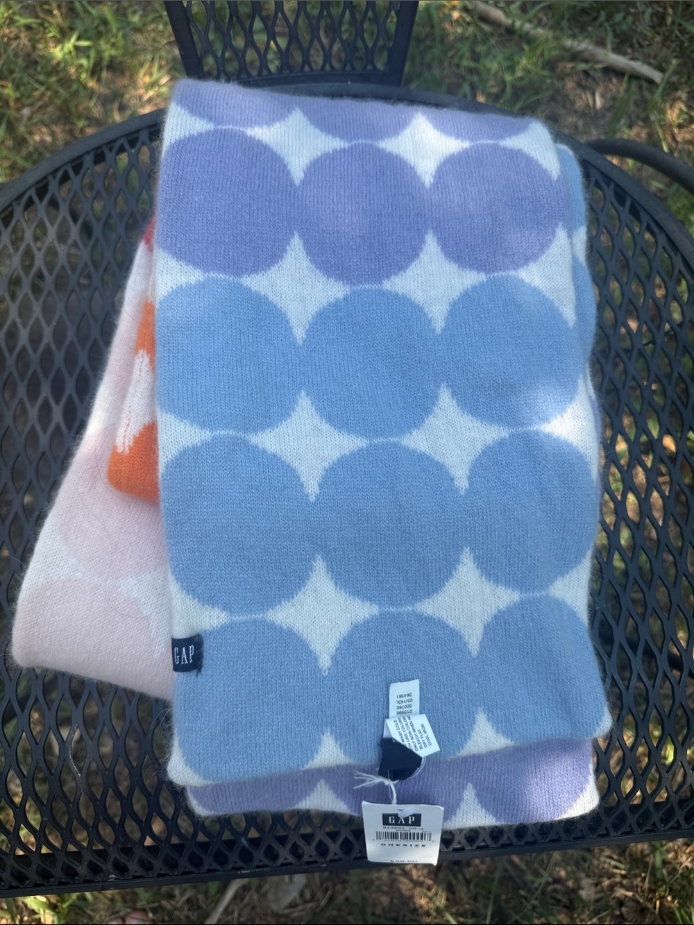 Gap lambs wool angora rabbit blend colorful scarf